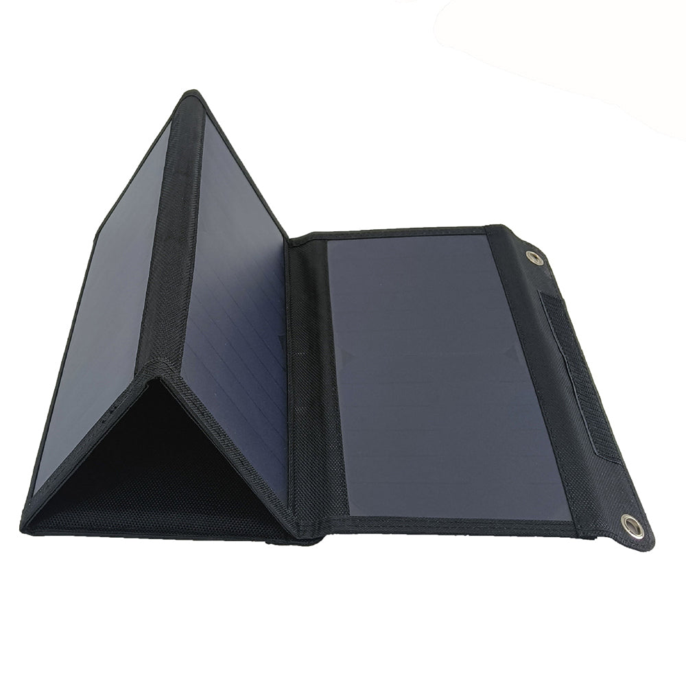 HY-SP28 28W Solar Panel 4-Folding USB Fast Charging Type-C Solar Charger Power Bank for Outdoor Camping HY-SP28 28W Solar Panel 4-Folding USB Fast Charging Type-C Solar Charger Power Bank for Outdoor Camping